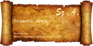 Szemeti Anna névjegykártya
